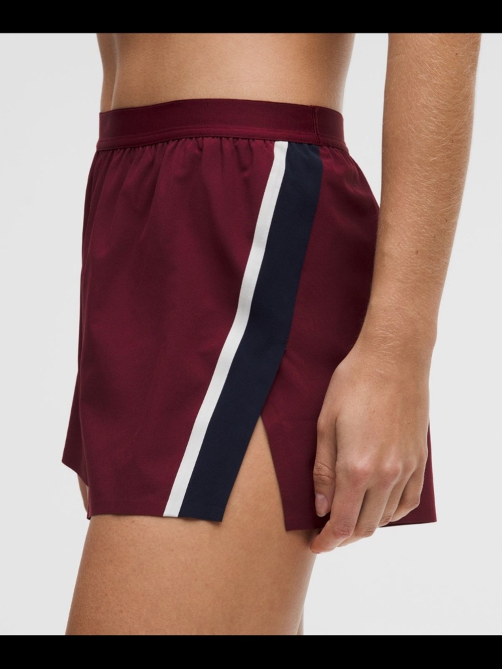Lululemon high rise split short 3” stripe